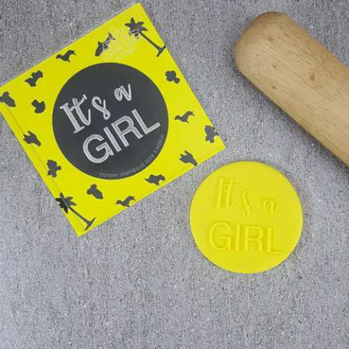 Cookie Stamp Debosser - It's A Girl - Click Image to Close
